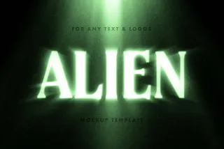 Alien Glow Text Effect