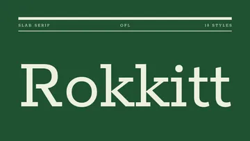 Rokkitt - Free Vintage Slab Font Family