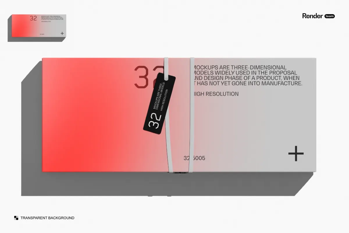 Paper Box Mockup Collection with Hang Tag