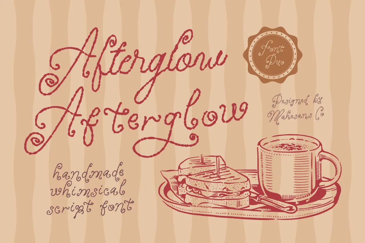 Afterglow - Handwritten Script Font Duo