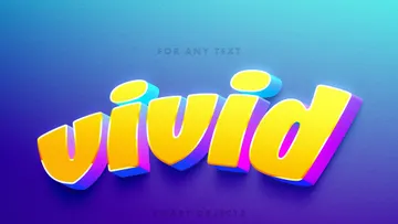 Vivid Toon 3D Text Effect