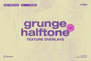 Grunge Halftone Texture Overlays