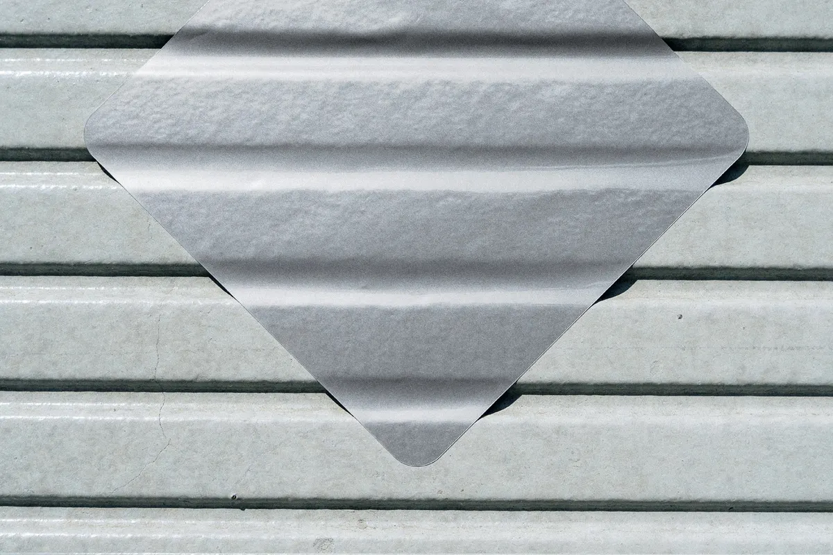 Diamond Sticker Mockup on Roller Shutter