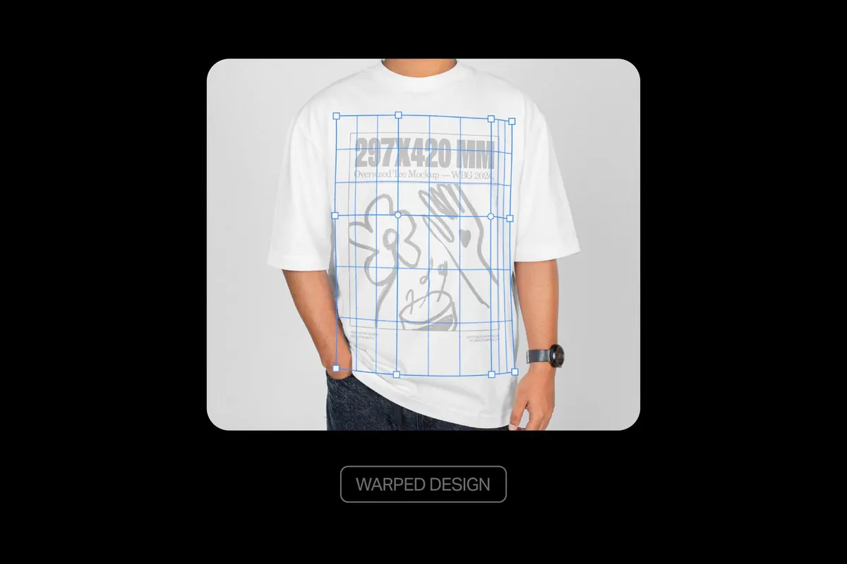 Man Oversized T-Shirt Mockup — Front View