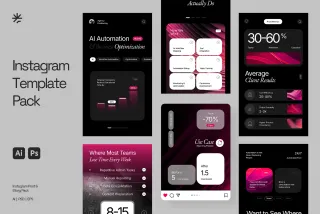 AI Services Instagram Template Pack for Adobe