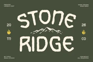 Stone Ridge - Rough Vintage Hand Drawn Font
