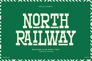North Railway - Western Slab Serif Font