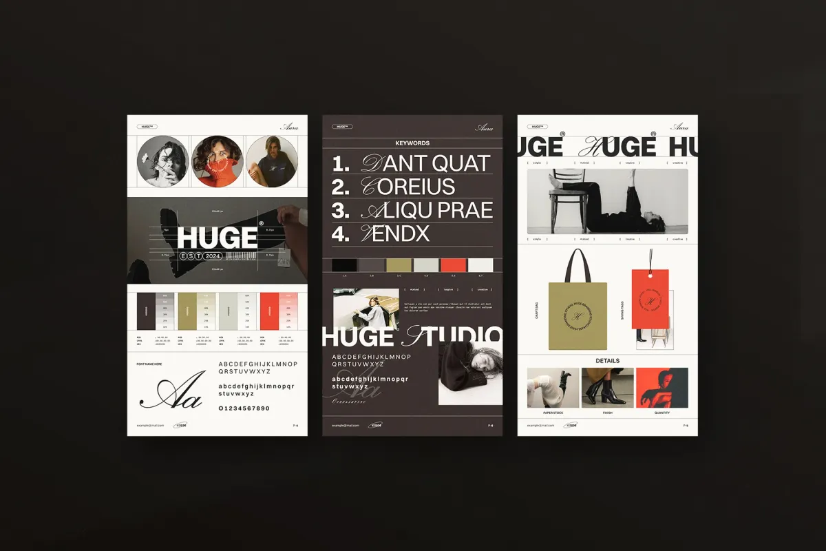 HUGE - Brand Identity Sheets Template