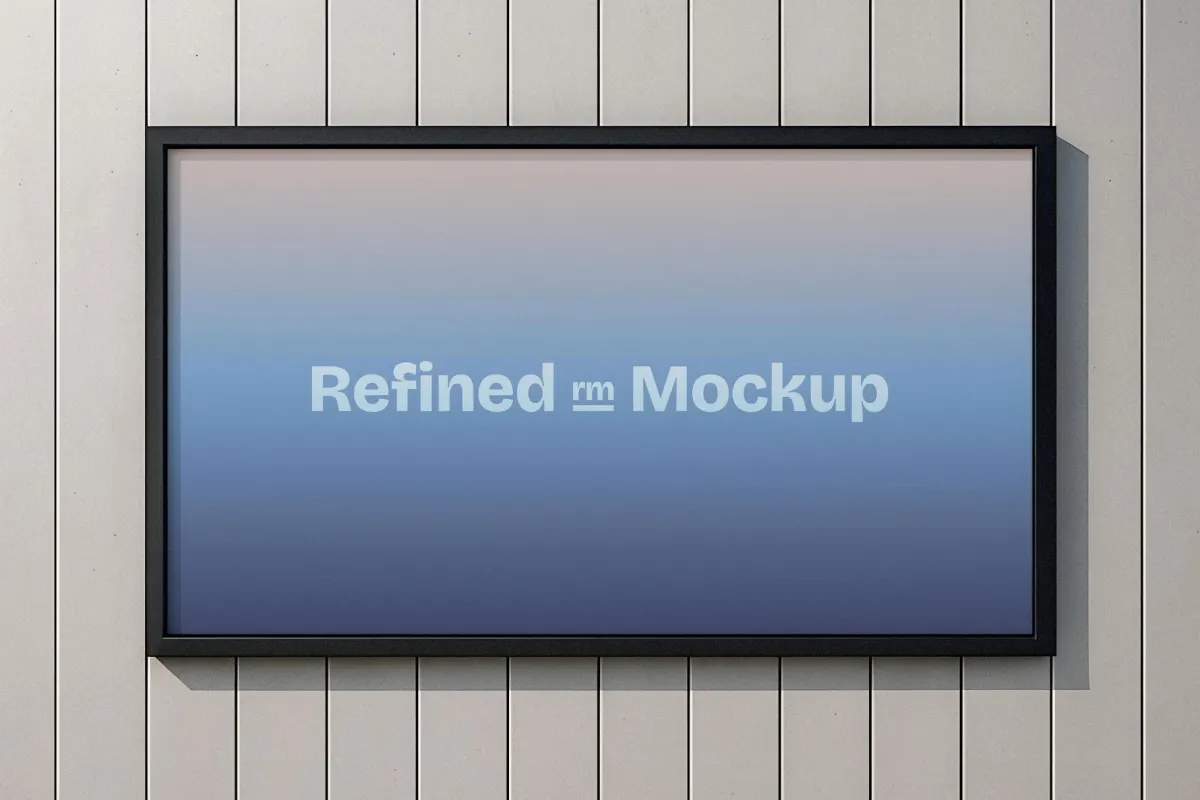 Minimalist Framed Wallscape Mockup
