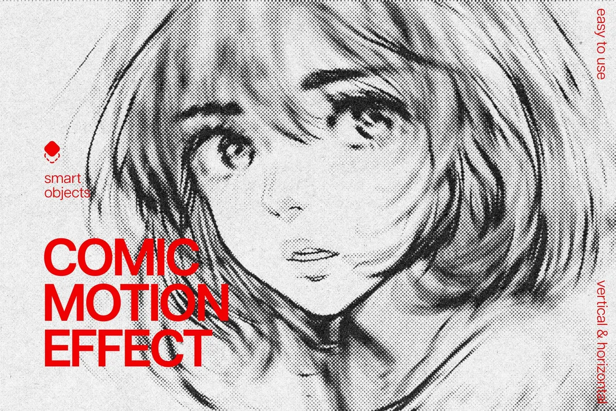 Comic Halftone Motion Photo Effect