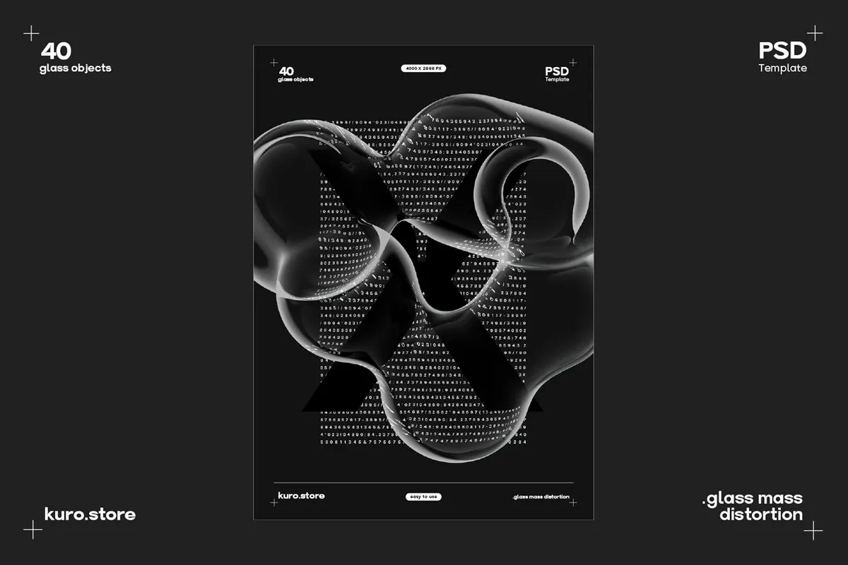 Glass Mass Distortion Shapes