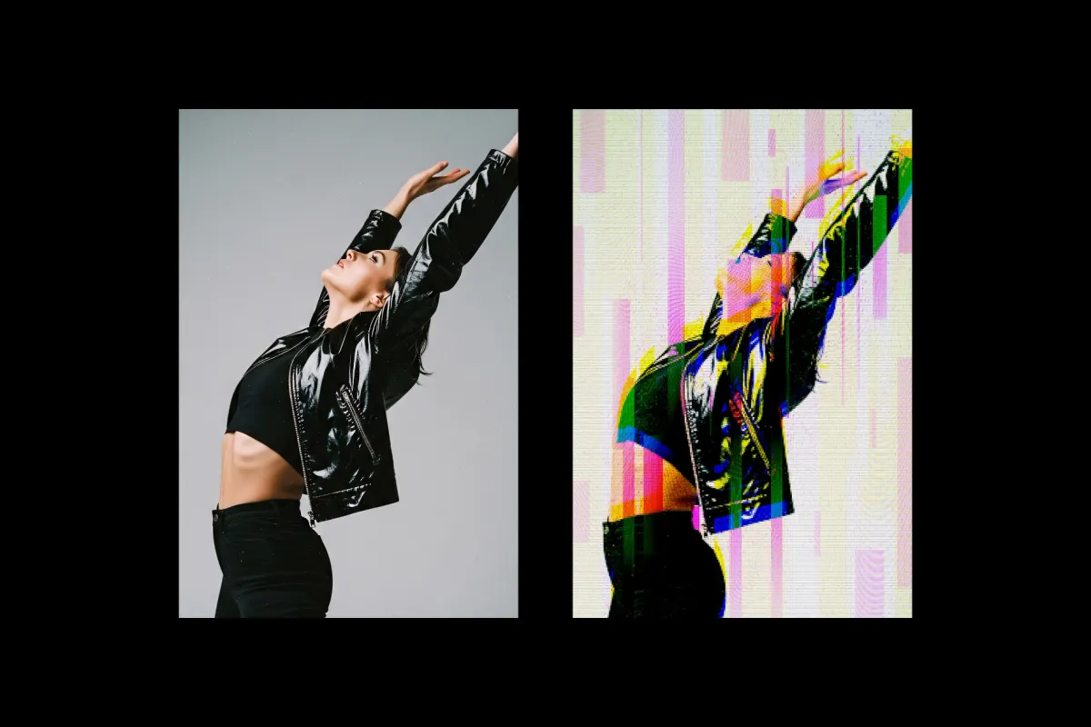 Screen Glitch Photo Effect