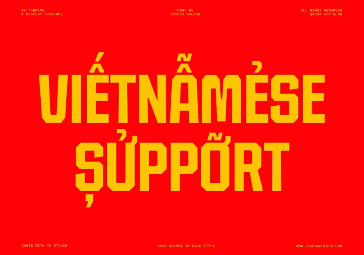 SG Tanders Superfamily: 72 Fonts