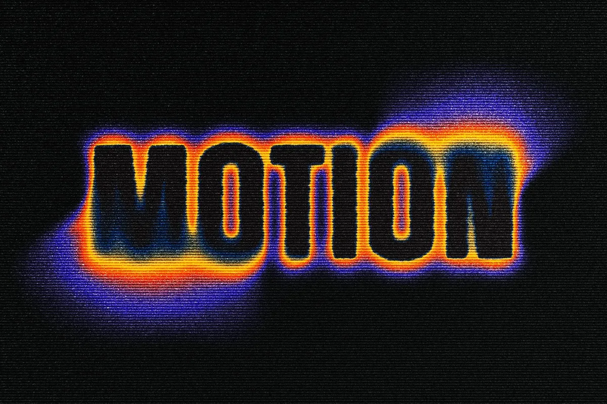 Blurred Halftone Text Effect