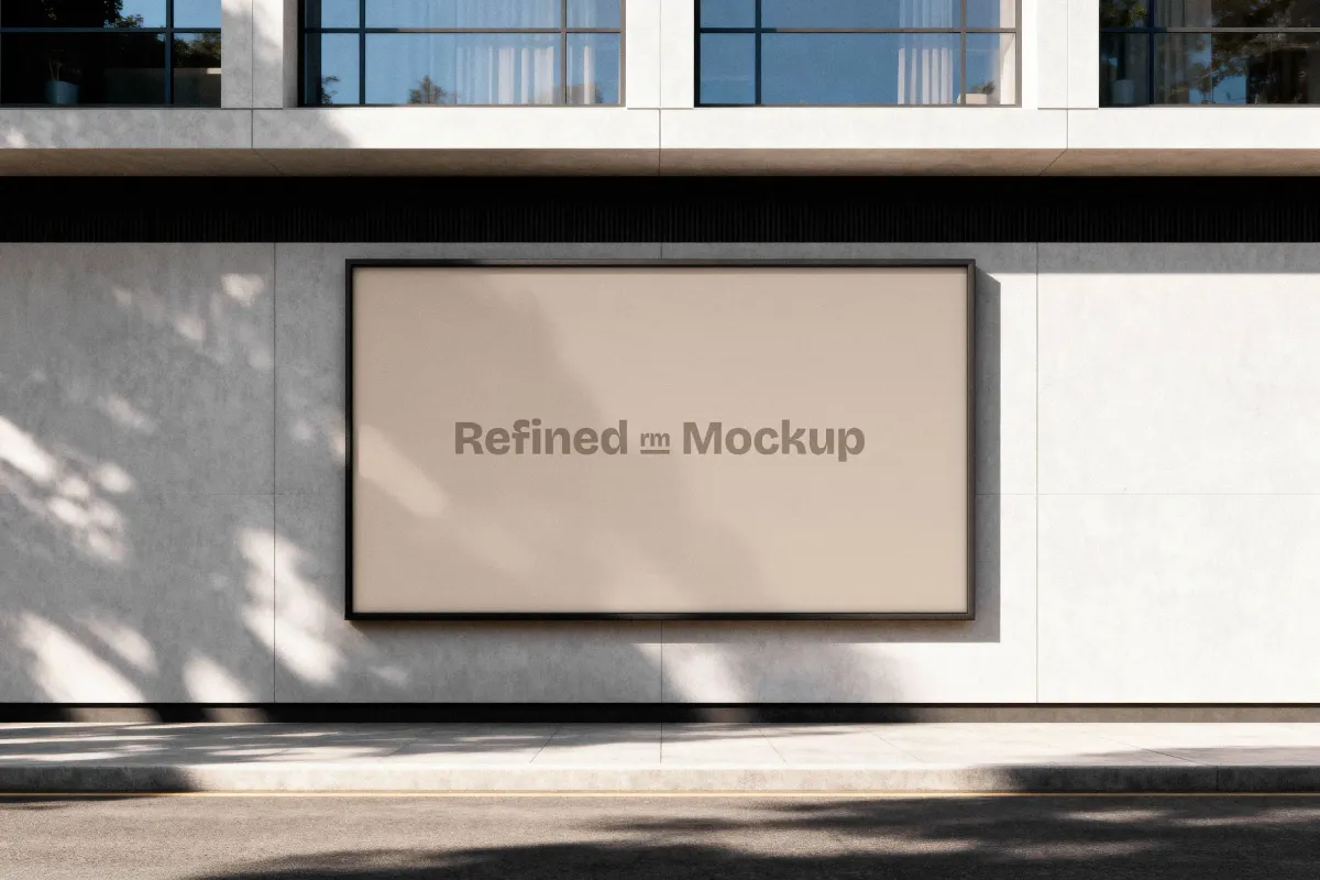 Wall Facade Advertising Mockup