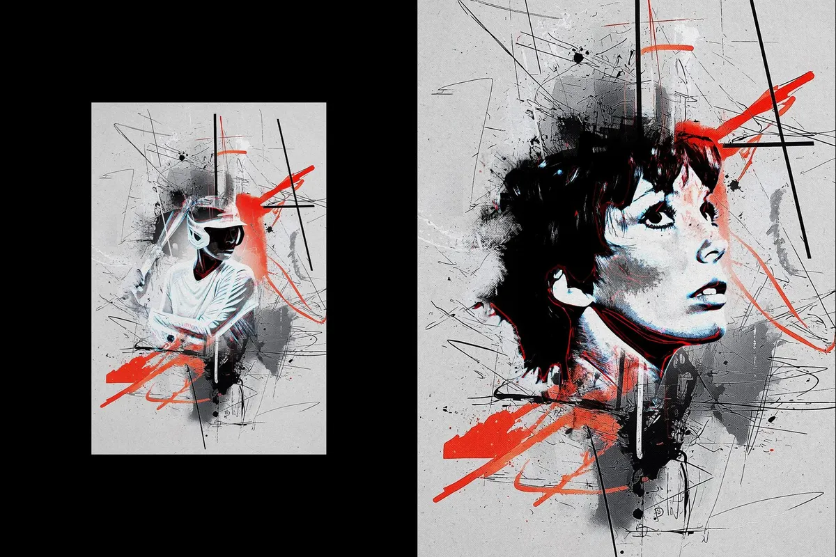 Inky Spots Photo Effect