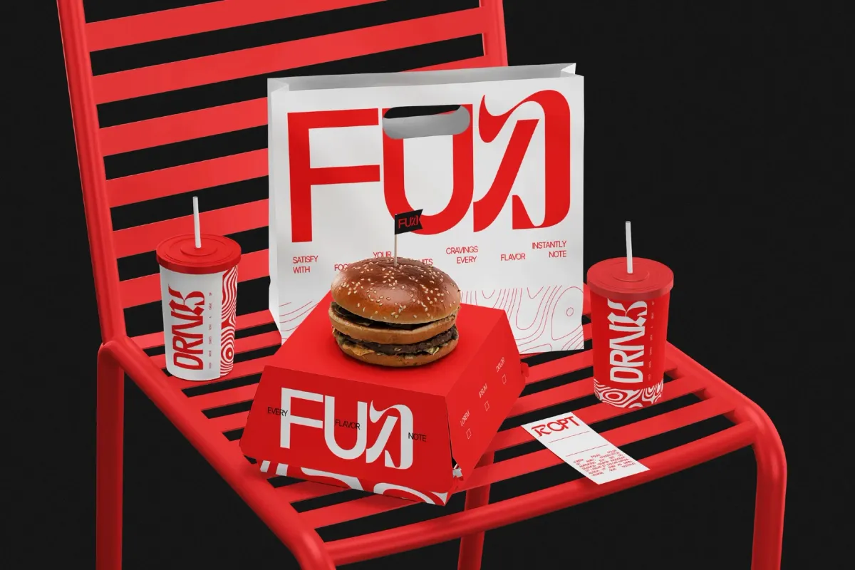 Fast Food Packaging Branding Mockup