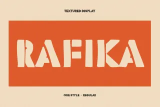 Rafika - Grunge Stencil Font