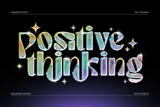 Celestial Chrome Text & Logo Effect