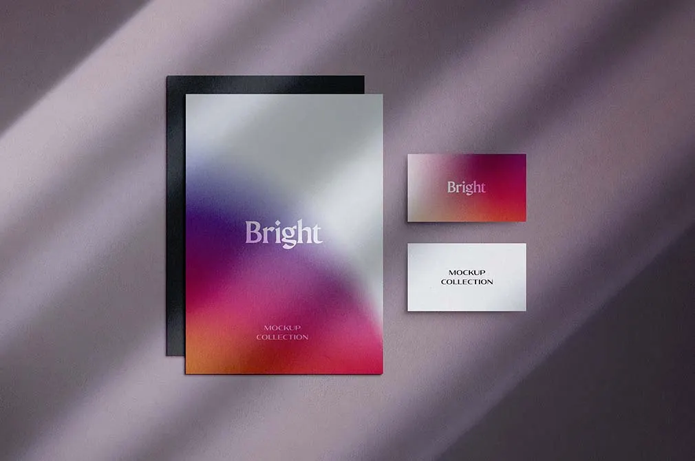 Sunset Stationery Mockup Scene