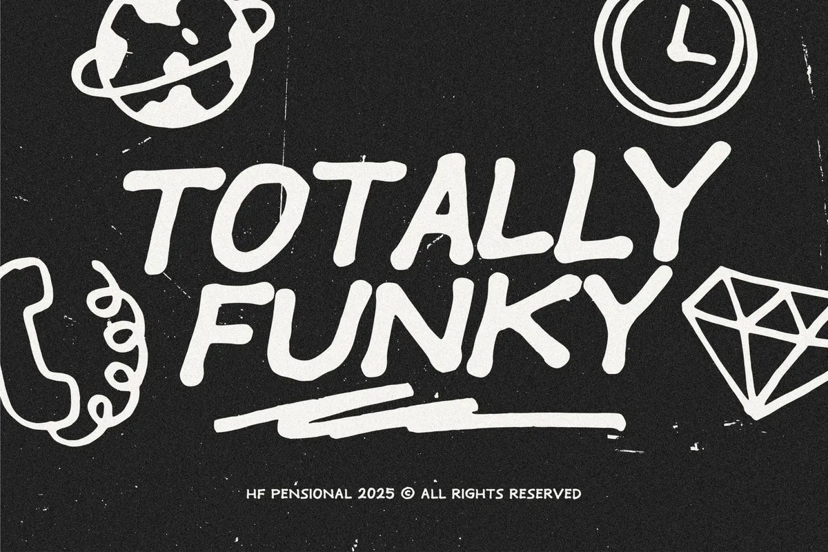 HF Pensional - Marker Handwriting Font + Dingbats
