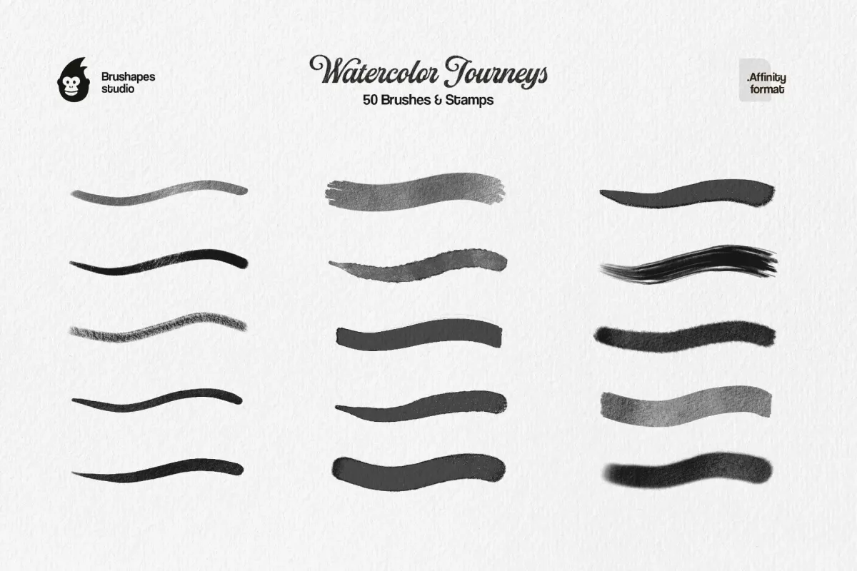 Watercolor Journeys Affinity Brushes