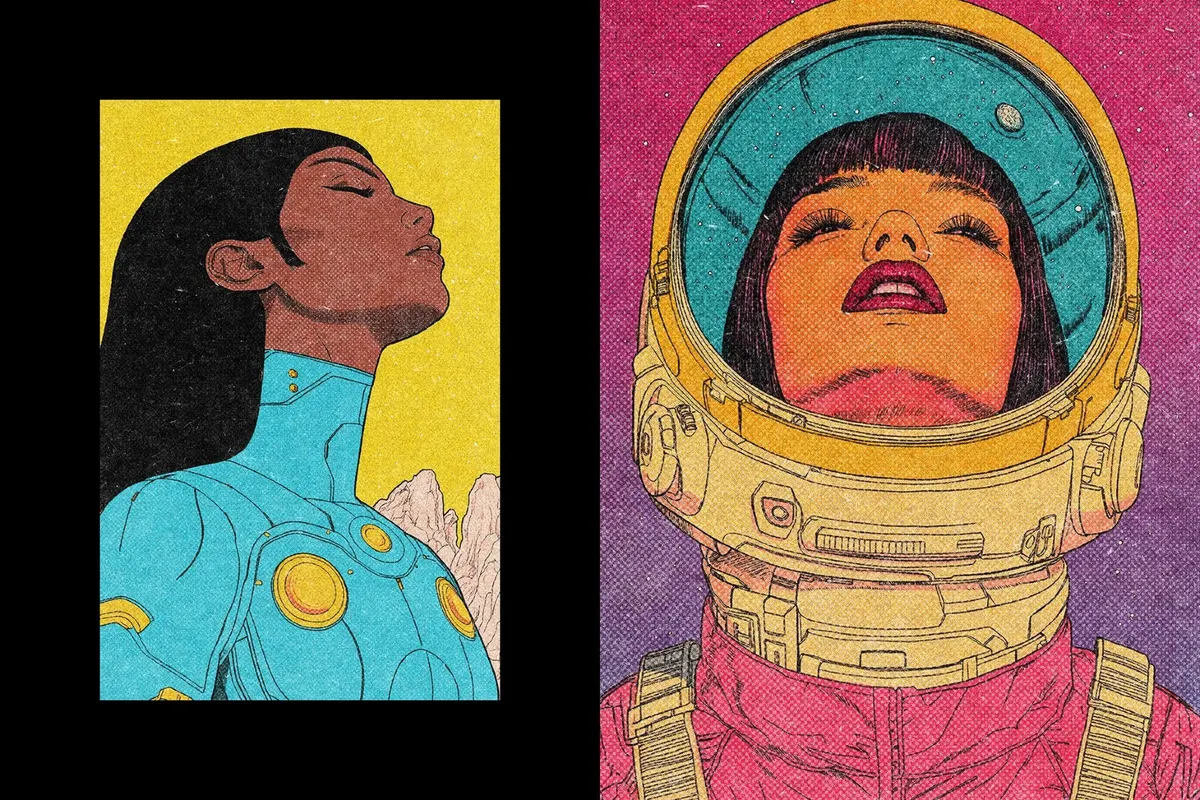 Halftone Color Print Photo Effect