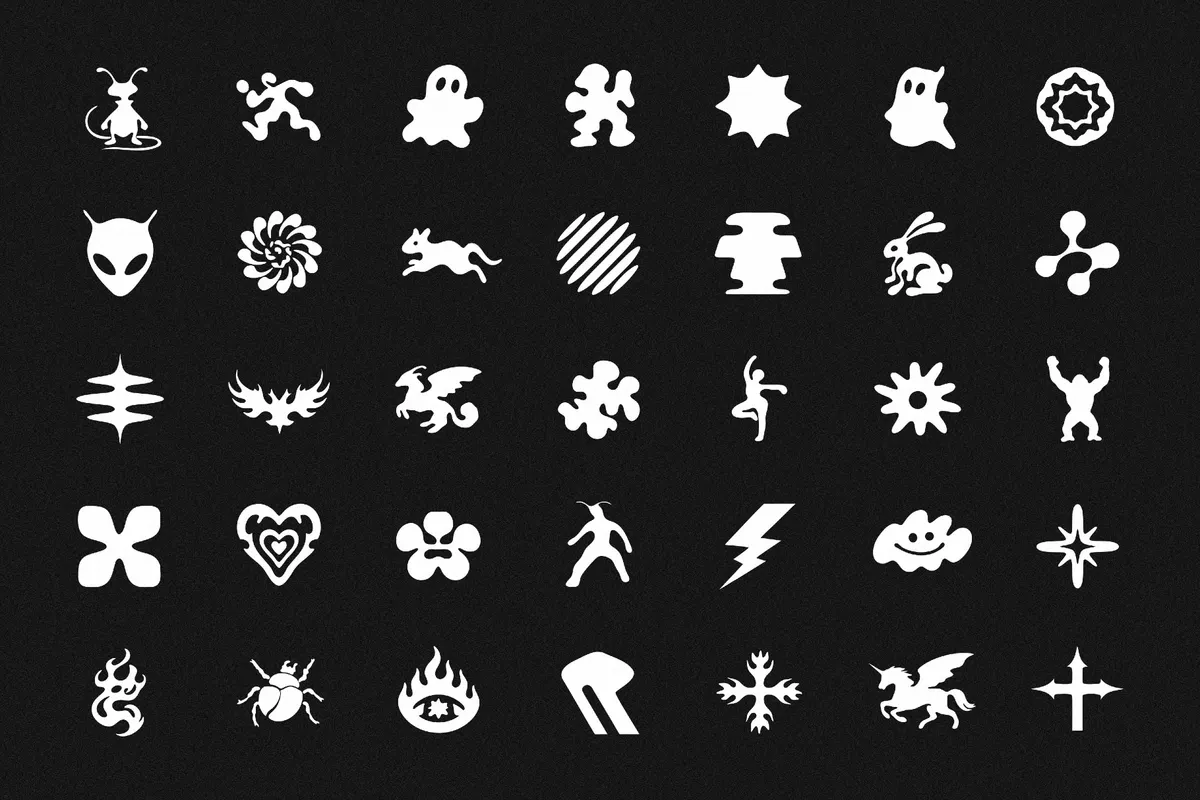 Glyphs. 35 Experimental Vector Shapes & Creatures