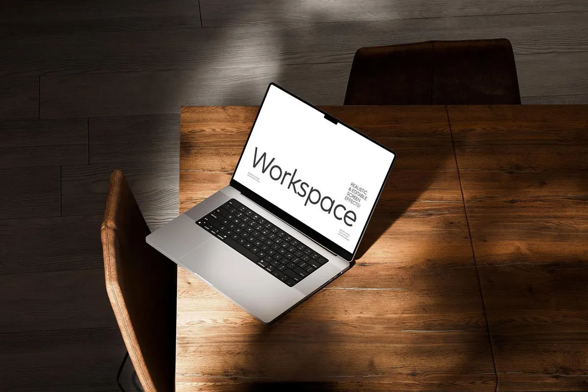 Workspace MacBook Mockup