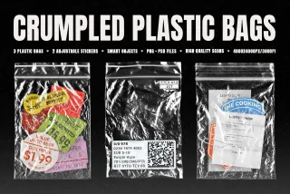 Crumpled Ziplock Plastic Bags