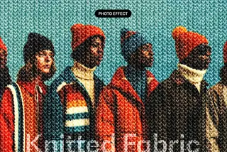 Knitted Fabric Photo Effect