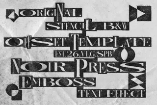 B&W Stencil Text Effect