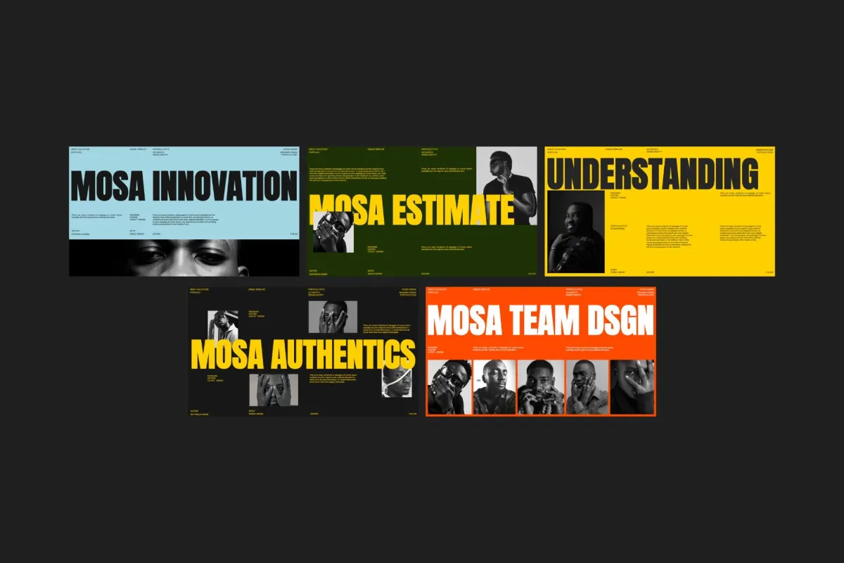 Bold Typography PowerPoint Template - Mosa