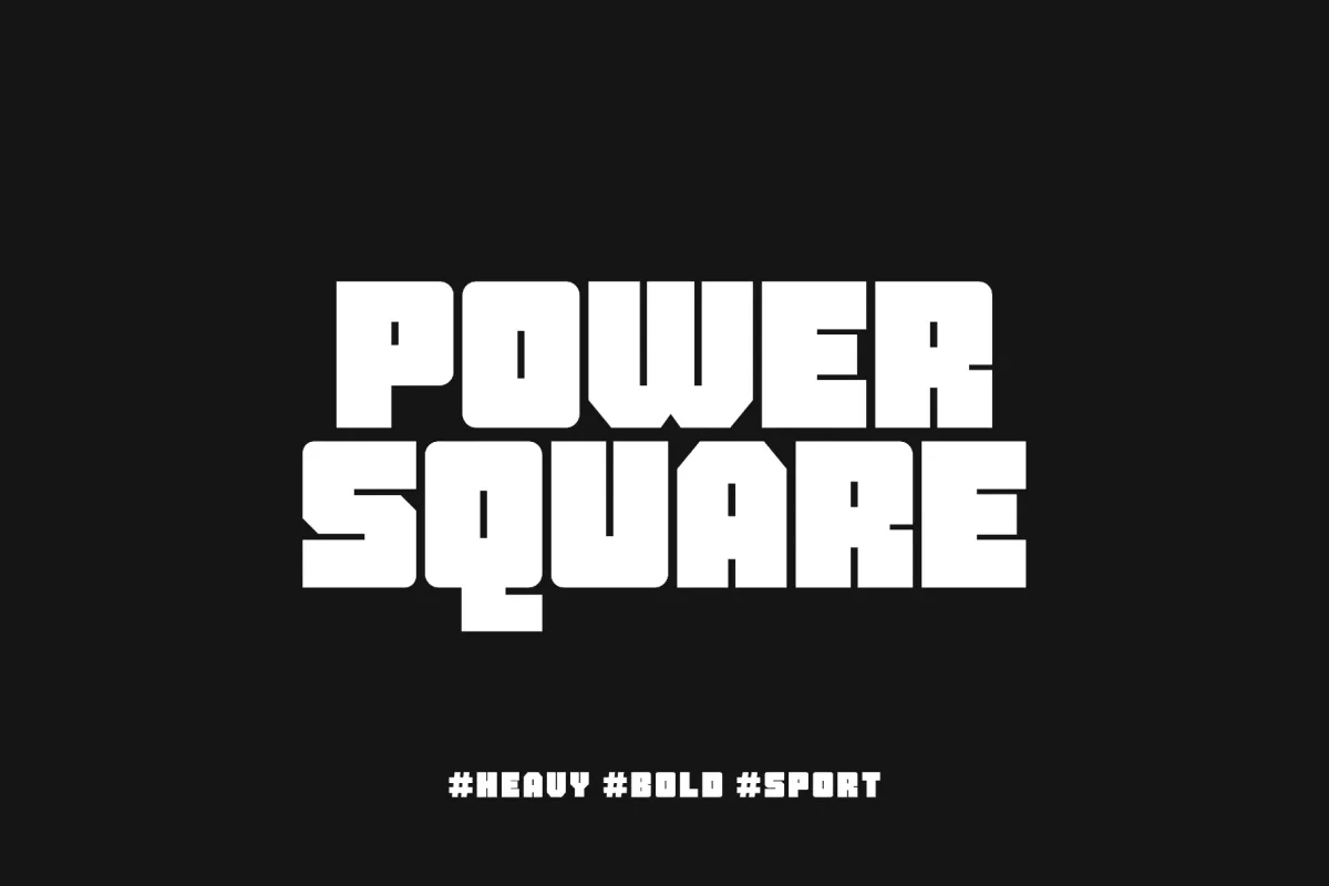 Power Square - Heavy Bold Sports Font