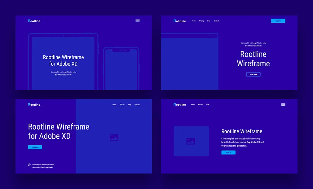 Rootline Wireframe UI Kit