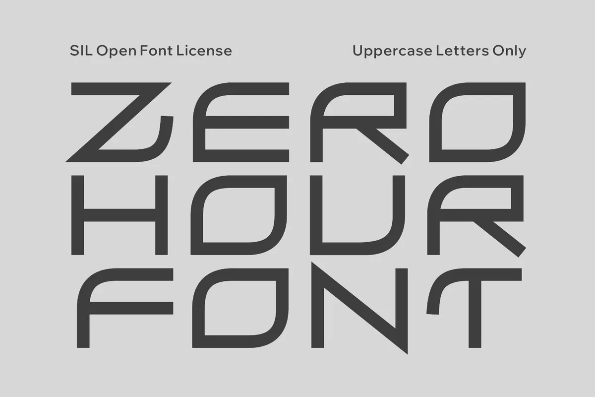 Zero Hour Sci-Fi Font
