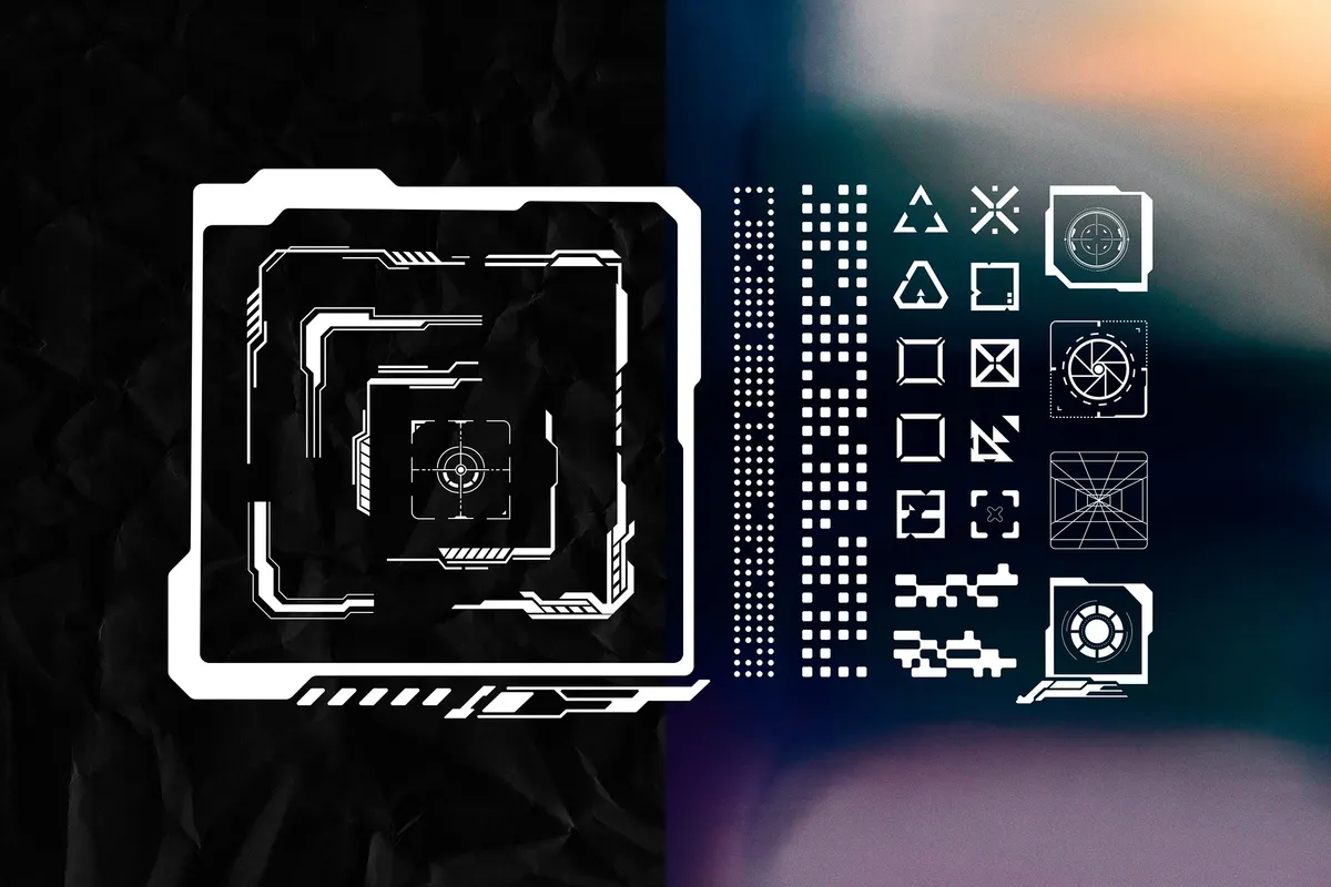 Retro-Futuristic Shapes Collection