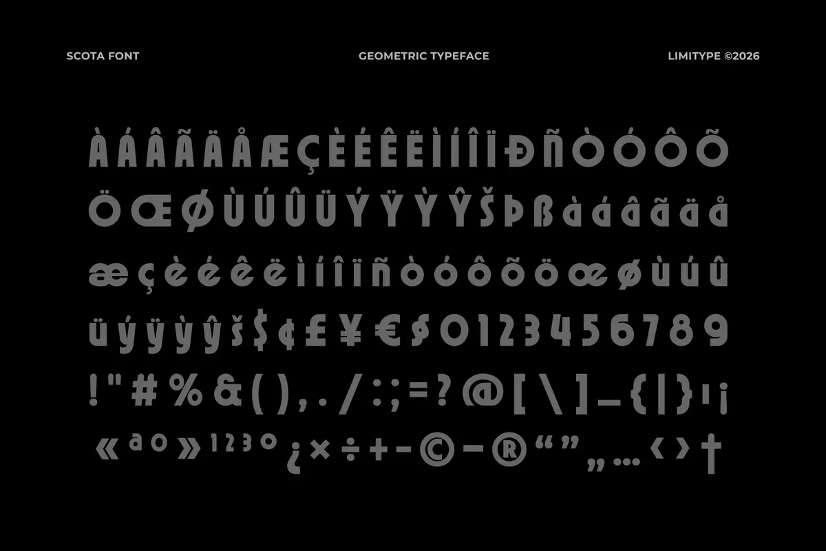 Scota - Bold Geometric Display Font