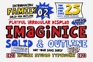 Imaginice – Raw Playful Family Font