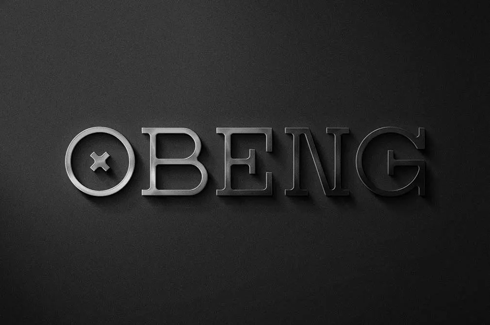 Stylish Steel Logo Mockup