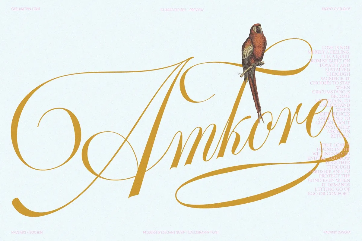 GEFUHATPIN — Elegant Calligraphy Font