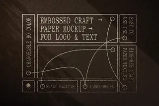 Foil-Stamped Paper Logo Mockup
