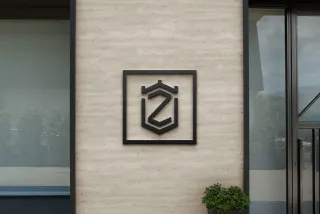 Concrete Cladding Signage Mockup