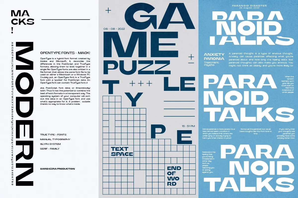 Macks - Wide Modern Sans