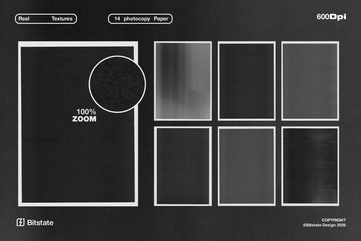 Photocopy Paper Texture Overlays