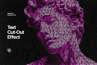 Text Cut-Out Photo Effect