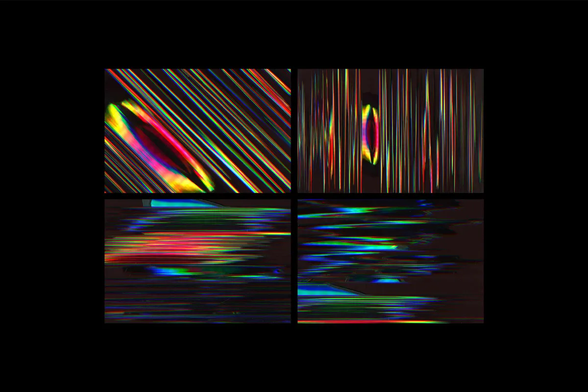 Blurred Glitch Overlay Collection