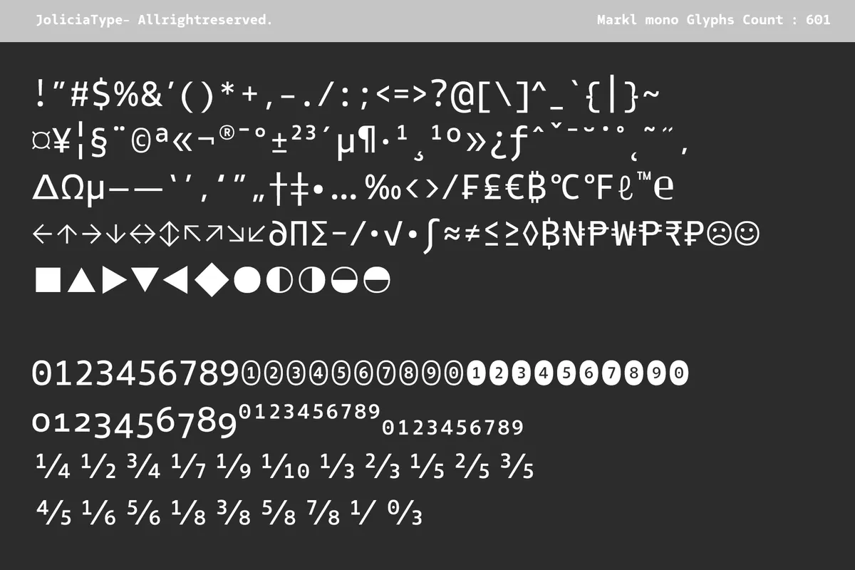 Markl Mono - Typewriter Style Sans Font