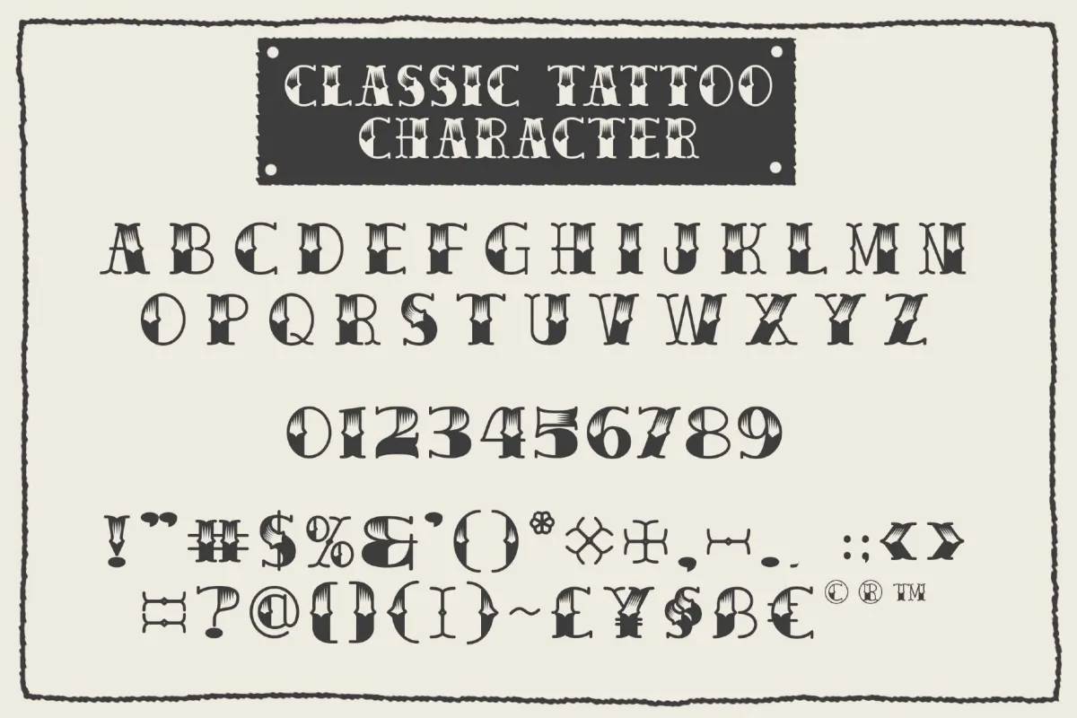 Classic Tattoo Font