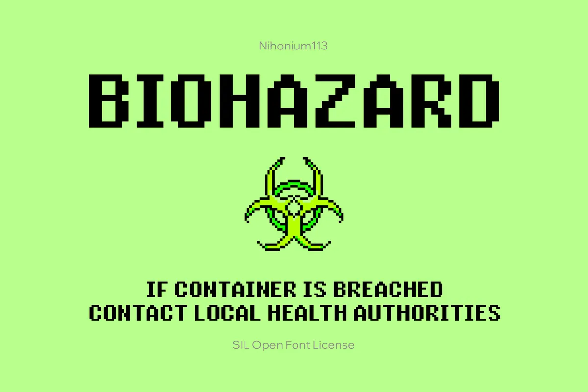 Nihonium113 Pixel Font